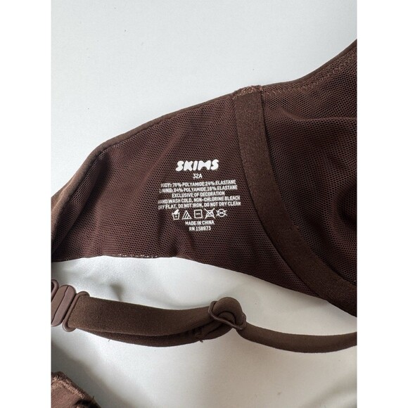 SKIMS Underwire Bra Brown Coco Size 32A NWT - Picture 4 of 5